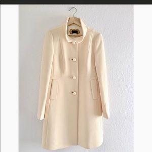 J. Crew cream-colored wool Carlin coat